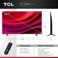 thumbnail image 2 of TCL 75” Class Q6LR Series QLED 4K HDR Smart Roku TV (New 2026) - High Brightness+ LED Backlight, Game Accelerator 120, Motion Rate 240 with MEMC, Voice Remote Control - 75Q6LR, 2 of 22