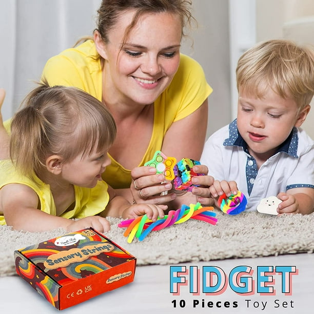 Special Supplies Fidget Toy Pack for Kids, 30 Pc. Set, Interactive Sensory  Toys with Squishy Balls, Fun Tubes, Squeeze Pets, and Animal Stretchy  Strings for Fidgeting, ADHD, and Autism