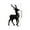 black, variant on Virelaxpo 3D Printed Deer Statue for Entryway and Home Decor, European Style Imitation Plastic Design, Ideal for Indoor and Outdoor Use