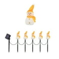 thumbnail image 2 of EWASWON Christmas Christmas Solar Lights 5 Pack - Snowman Ground Stake, IP55 Waterproof, Orange Outdoor Decor for Garden, Lawn & Patio, Solar Powered Holiday Lighting, 2 of 6