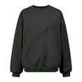thumbnail image 5 of Wang6 Hoodless Sweatshirt with Front Pocket for Small Pets Soft Fleece Loungewear Solid Long Sleeve Pullovers Loose Fit Tops Dark Gray M, 5 of 6