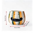 thumbnail image 6 of Halloween Ceramic Pumpkin Candle Holders, Striped Jack O Lantern Mini Planter Decor for Fall Tabletop, 6 of 6