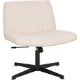 thumbnail image 1 of Chaise de Bureau, Chaise à Pieds Croisés Sans Roues Pivotante pour Hommes, Femmes (Biege), 1 of 1