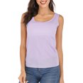 thumbnail image 5 of Set of 2 Women's Chiffon Tank Tops Scoop Neck Sleeveless Tank Tops Soft Lightweigh Sleeveless Tops Loose Blouses Tank Tops,Plus Size S-2XL, 5 of 7