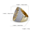 thumbnail image 6 of Sparkly Punky Rapper Luxury Trendy Rings for Men Shiny Iced out Hip Hop Cubic Zirconia Men Rings, 6 of 9