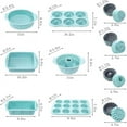 thumbnail image 3 of 30pcs Nonstick Silicone Bakeware Set With Baking Pan, Silicone Cake Molds, Baking Sheet, Donut Pan, Silicone Muffin Pan,Cake Pan, And 24 Pack Silicone Cupcake Mold Baking Cups, 3 of 7