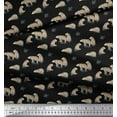 thumbnail image 2 of Soimoi Black Cotton Duck Fabric Bear Animal Printed Fabric 1 Yard 42 Inch Wide, 2 of 3