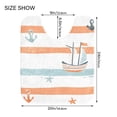 thumbnail image 5 of Yayeee Bath Rugs for Bathroom Floor Set of 2 Non Slip Fluffy Soft Absorbent Mat, Orange Nautical Pattern, 5 of 7