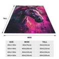 thumbnail image 3 of Vsdgher Watercolor Painting White Horse Ultra-Soft Micro flannel Blanket Throw Blankets for Couch Sofa, Bed (4 sizes)-50"x40", 3 of 7