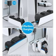 PS5 Controller Charger Station, OIVO Charging Dock for PS5 Dualsense & Edge Controller with Fast Charging AC Adapter