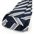 thumbnail image 5 of ORUYROP Cravate Formelle en Soie Jacquard Bleu Gris à Rayures Classiques pour Hommes, 5 of 5