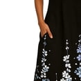 thumbnail image 4 of Summer Dresses for Women Plus Size V Neck Sleeveless Maxi Sundress Flowy Floral Wedding Guest Beach Party Tank Dress, 4 of 9