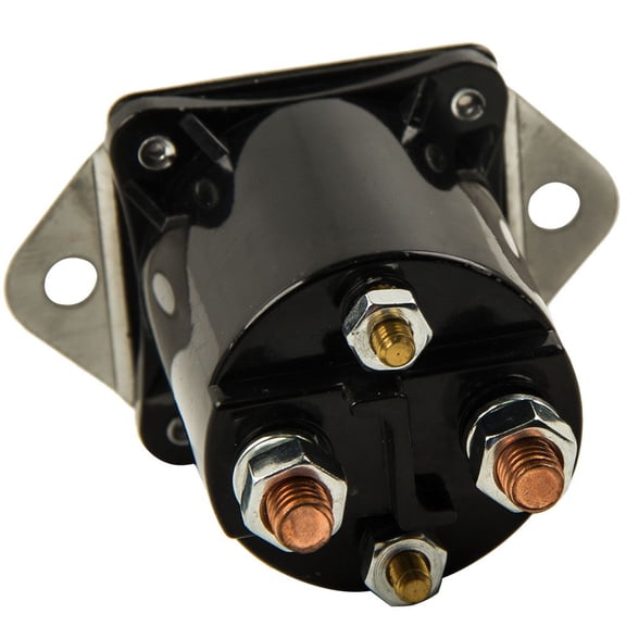 12V Club Car Solenoid for Gas Golf Carts 1984-Up DS & Precedent, 4 Terminal, Copper Contacts, OEM: 1013609 & 435-154, Engine System Replacement