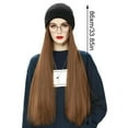 thumbnail image 3 of LHWEN Women’s Winter Beanie Hat Wig with Long Straight/Wavy Curly Hair Soft Synthetic Fiber Warm Knit Cap Natural Look Comfortable for Daily Wear Parties Weddings Sports and More Easy to Wea, 3 of 9