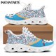 thumbnail image 1 of Zapatillas de deporte con cordones y diseño de diente de dibujos animados para mujer, zapatos de dentista de malla, calzado deportivo informal, zapatos planos para mujer, 1 of 6