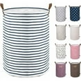 thumbnail image 1 of Cesta de lavandería plegable con revestimiento impermeable, diseño plegable para ahorrar espacio, adecuada para múltiples usos en el armario, la mesa y el escritorio, azul, 1 of 5