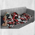 thumbnail image 6 of Abstract Soft Flannel Fleece Throw Blanket, Abstract Geometric Half Triangles Squares Maze Inspired Image, Cozy Plush for Indoor and Outdoor Use, 50" x 60", Charcoal Grey White, by Ambesonne, 6 of 6