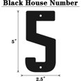thumbnail image 2 of 5 Inch Modern Metal House Numbers, Metal Address Numbers and Letters, Black Door Mailbox Number, House Address Letter and Number for Office Home Farm Outside (Double 5), 2 of 8