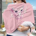 thumbnail image 3 of Renewold Dragon Bubble Tea Pink Stretchy Baby Car Seat Covers Carseat Canopy, Baby Breastfeeding Stroller High Chair Shopping Cart Cover, 3 of 7
