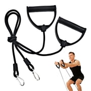 WUSUOWEI 2PCS Resistance Bands with Handles,Replacement Exercise Cords for Stepper,80CM Elastic Tube with Carabiner,Exercise Bands Resistance,Home Gym Workout for Men and Women Arm Toning