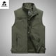thumbnail image 2 of Otoño hombres chaleco ocio al aire libre sólido sin mangas chaqueta joven de mediana edad fotografía pesca chaleco Casual masculino verano, 2 of 5