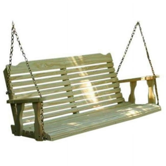 53 in. Treated Pine Crossback Porch Swing