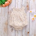 thumbnail image 4 of ATOGUTA Newborn Onesies for Girls Sleeveless Tank Floral Print Romper Bodysuit Outfits Beige, Sizes 0-24M, 4 of 5