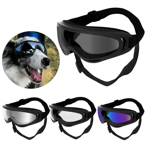 UV Protection Dog Goggles for Medium & Large Dogs - Waterproof Windproof Sunglasses with Adjustable Elastic Strap - Outdoor Hiking Running Glasses