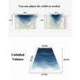 thumbnail image 6 of Waterfall Valances for Windows, Navy Blue Ombre Kitchen Sheer Valance Curtains, Modern Moire Wave Gradient Rod Pocket Elegant Swag Valances for Living Room Bedroom, 47.2"x38.5", 3 Panel, 6 of 8