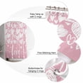 thumbnail image 5 of Extra Long Shower Curtain 72x84 Inch, Pink Valentines Shower Curtain Waterproof Bathroom Decor White Love Heart Fabric Bath Curtain Set Accessories with Hooks, 5 of 6