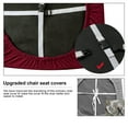 thumbnail image 5 of Genina Waterproof Seat Covers for Dining Room Jacquard Chairs Covers Removable Dining Kitchen Chair Cover(Set of 6,Wine Red), 5 of 7