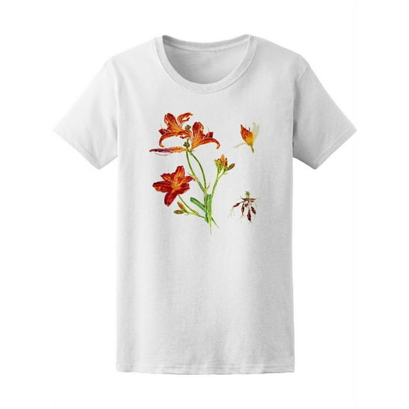 Watercolor Scientific Botanical Tee Women's -Image by Shutterstock
