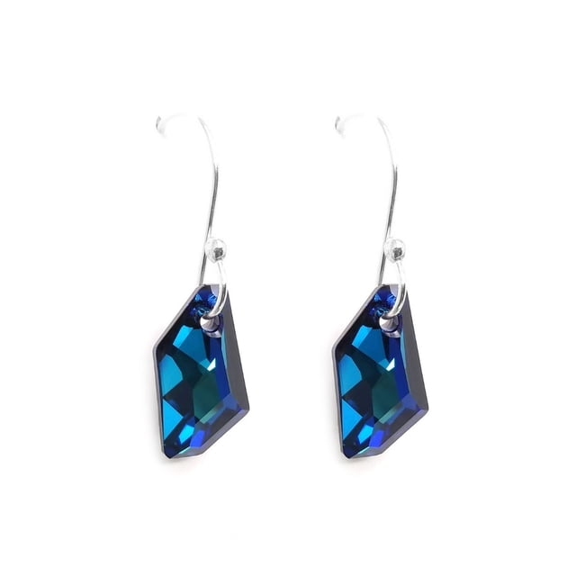 Aretes Zvezda De-Art color Bermuda Blue plata .925 Zvezda ZAR-DART18-BB