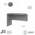 thumbnail image 3 of Pemberly Row 42W Desk Return/Bridge in Modern Gray - Engineered Wood, 3 of 6