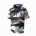 thumbnail image 4 of OIOLOYJM Mens Hoodies Sun Protection UPF Camo Short Sleeve Hooded Shirts Rash Guard Quick Dry Running Fishing Clothes Multicolor 3XL, 4 of 5