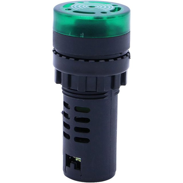 HUGFEGWE 27V Small LED Signal Lamp Indicator Light Electronic Buzzer Alarm Sounder Continuous Sound Beep CJB91-31414
