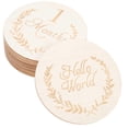 thumbnail image 3 of Wooden Slices Baby Growth Cards for Home Use Beige Plastic Lightweight Creative Design 13 Pieces, 3 of 4