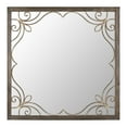 thumbnail image 1 of homeroots bed & bath 389855 Traditional Square Wall Mirror with Metal Detailing, 1 of 1