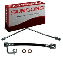 Sunsong Rear Left Brake Hydraulic Hose compatible with Dodge Ram 3500 2003-2010 - with Steel Line