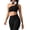 Black, variant on Women'S One-Shoulder Sports Bra - Sleeveless One Strap Low Asymmetrical Workout Yoga Tops