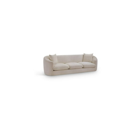 Meridian Furniture Penelope Beige Chenille Fabric Sofa