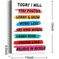 thumbnail image 3 of Positive Inspirational Quotes Wall Art Canvas,Today I Will Stay Positive Learn & Grow Motivational Canvas Prints Framed Wall Art for Kids Room Nursery Décor,Encouragement Gifts for Kids Teens, 3 of 5