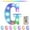 G, variant on Colorful LED Marquee Letter Light with Remote Control, Multicolor Party Bar Alphabet Sign, Home Decoration Light Up Letter, PVC Letter with 16 Colors and 4 Modes for Bedroom