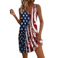 thumbnail image 2 of YuXingFu Independence Day Summer Dresses for Women Maxi V-Neck Plus Size Womens Dress Sleeveless A Line Long Casual Summer Multicolor S, 2 of 6