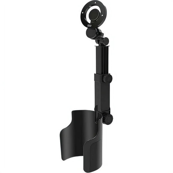 Magnetic Cup Holder Phone Mount for Car, 2 in 1 One-Hand Operation 360 Adjustable Vehicle Cupholder Expander Phone Holder, Car Cupholder Phones Mount, for Vehicle Desks Treadmill