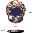 thumbnail image 6 of Mouse Pad with Wrist Support, Ergonomic Mouse Pad with Memory Foam Wrist Rest Cushion, Non-Slip Rubber Base Gaming Mice Pad for Home Office Computer Laptop, Flowers, 6 of 14