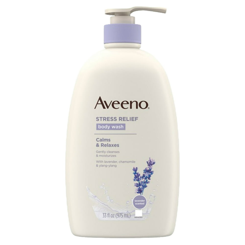 Aveeno Stress Relief Lavender Scented Body Wash, 33 fl oz