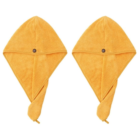 Toalla de microfibra para el cabello, paquete de 2, toalla envolvente para secar el cabello suave, de secado rápido y muy absorbente para mujeres