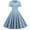 DT-Light blue, variant on DailyTrove Women's Short Sleeve Swing Dress-Fit & Flare-Cotton Blend-for Casual Outing/Office-Striped Pattern