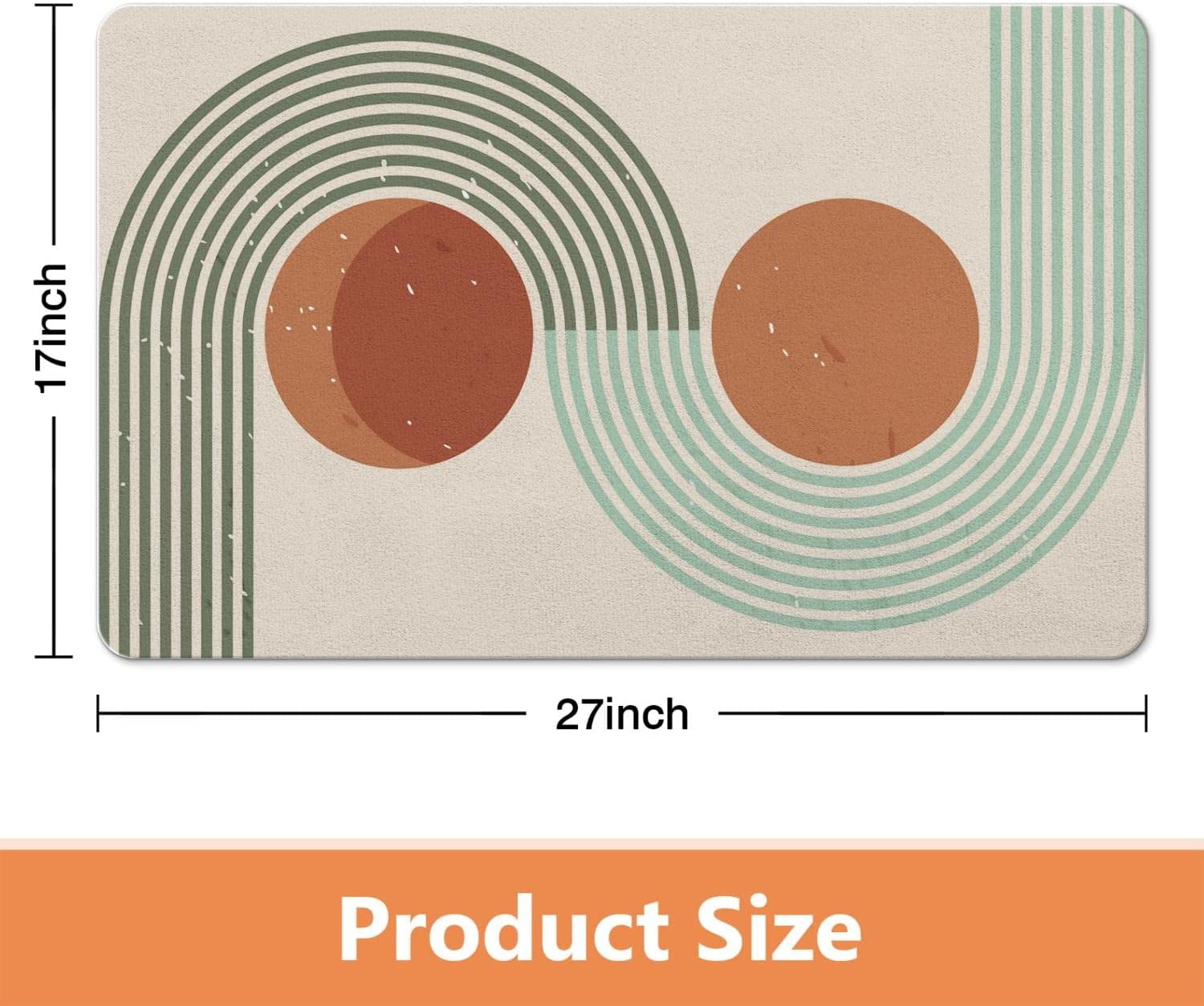 Nutksea Boho Bathroom Rugs Cute Bath Mat Non-Slip Modern Abstract Minimalism Boho Bathroom Mat Soft Machine Washable Boho Floor Mats,17''''x27''''